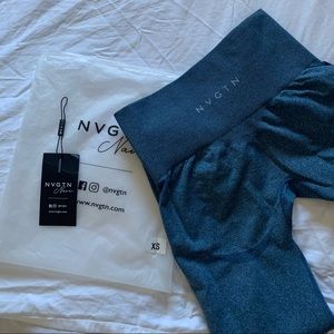 NVGTN Slate Blue Contour Seamless Leggings - NEW
